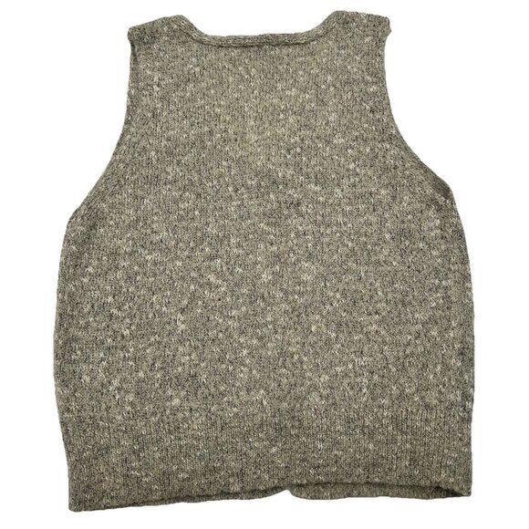 Sadie & Sage Beige Knit Vest Stretchy Granola Boho Cottagecore Outdoor Size L - Picture 2 of 7